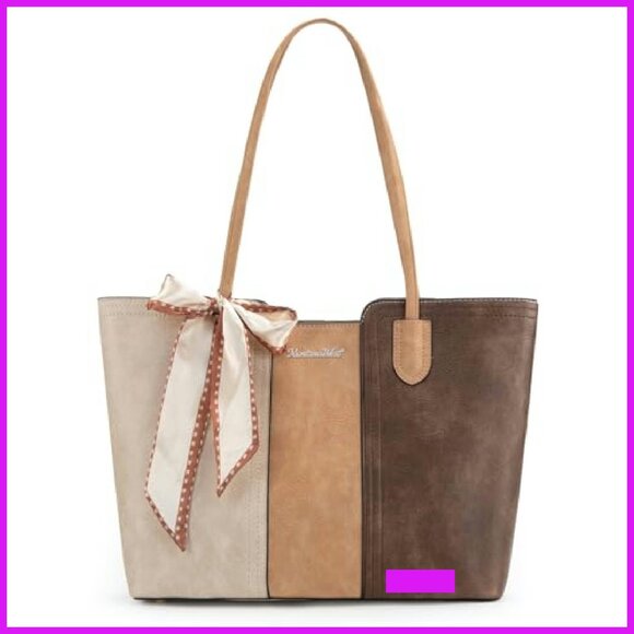 Vegan Leather Tote Bag Elegant Minimal Chic Top Handle Satchel Purse - Picture 2 of 8